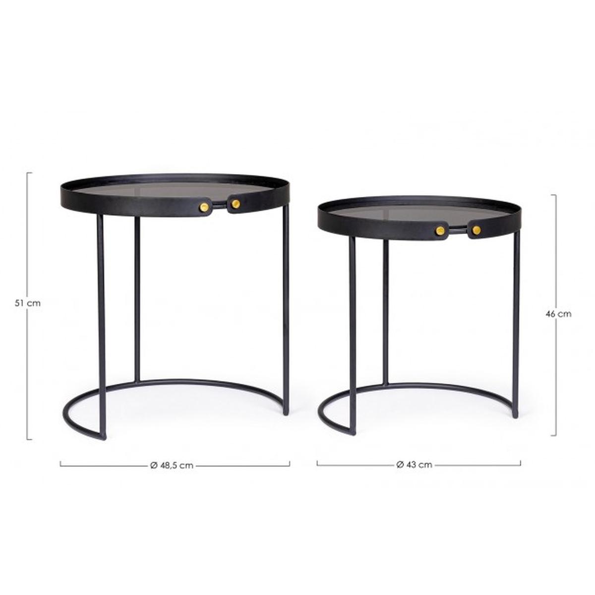 Tavolino Set pz.2 Zeina Tondo J92 | Bizzotto