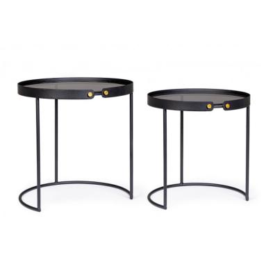 Tavolino Set pz.2 Zeina Tondo J92 | Bizzotto