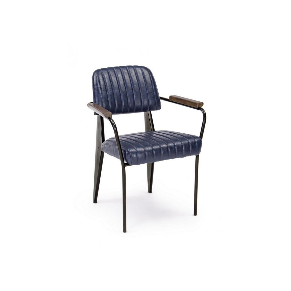 Sedia con Braccioli Nelly Blu Vintage | Bizzotto