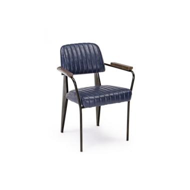 Sedia con Braccioli Nelly Blu Vintage | Bizzotto