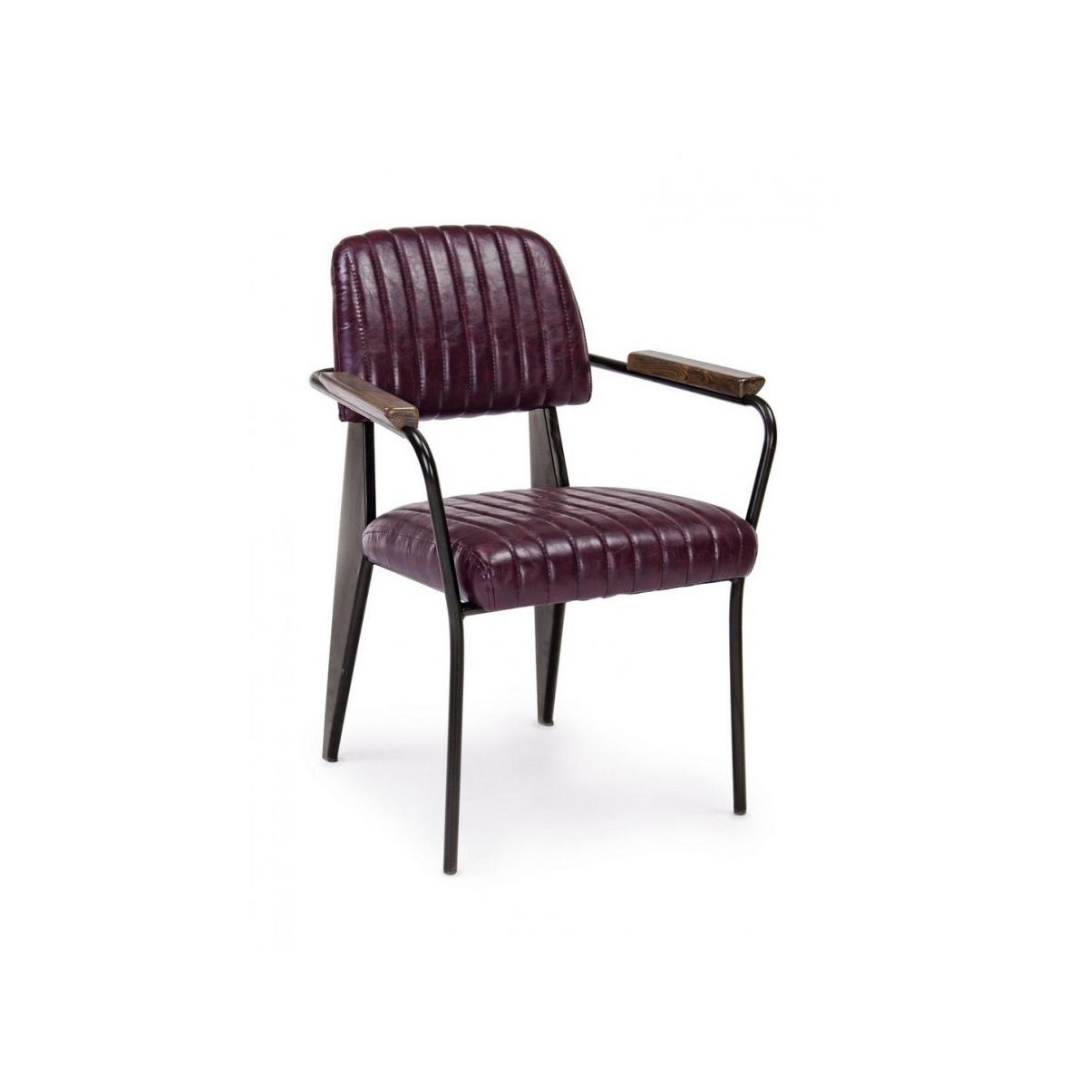 Sedia con Braccioli Nelly Bordeaux Vintage | Bizzotto