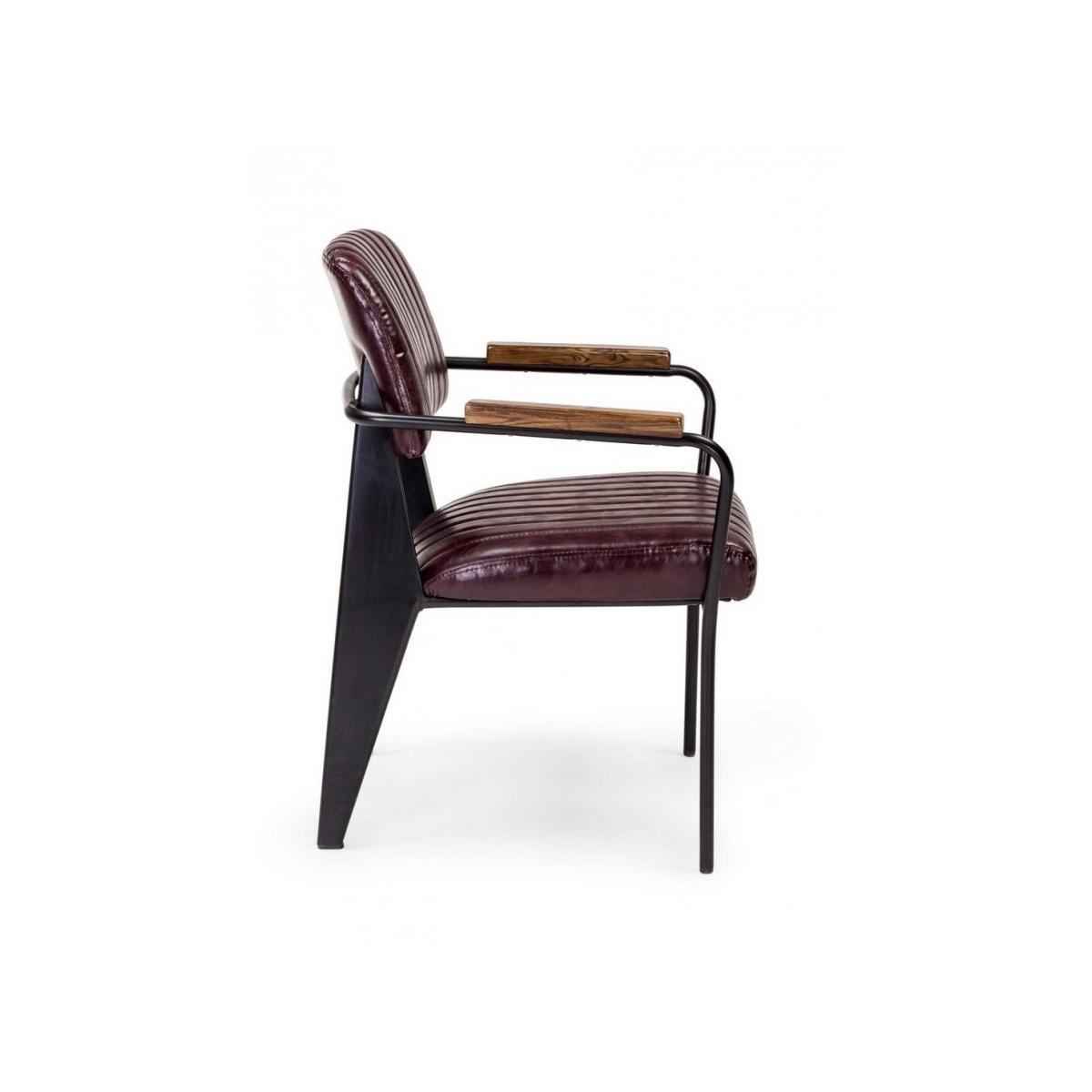 Sedia con Braccioli Nelly Bordeaux Vintage | Bizzotto