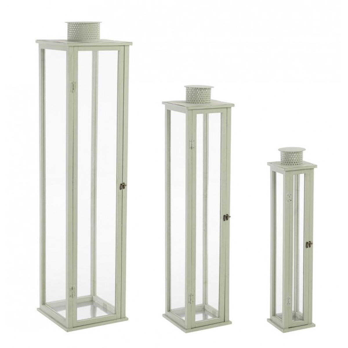 Lanterna Set pz.3 Torsti Verde Salvia | Bizzotto
