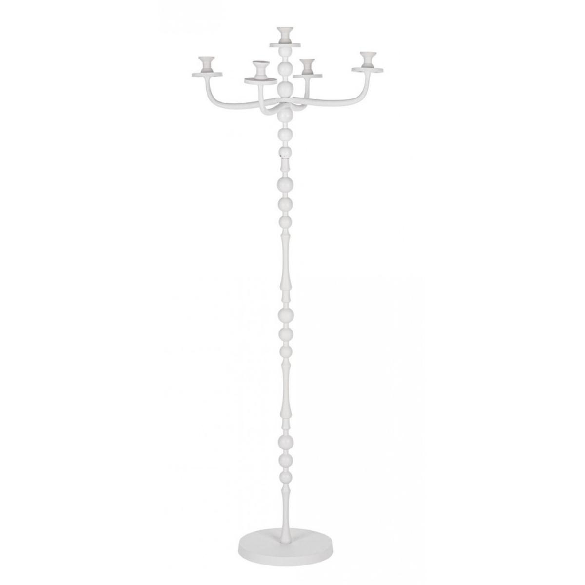 Candelabro Ridhi 5Fuochi Bianco cm.H152 | Bizzotto