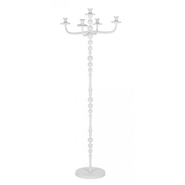 Candelabro Ridhi 5Fuochi Bianco cm.H152 | Bizzotto