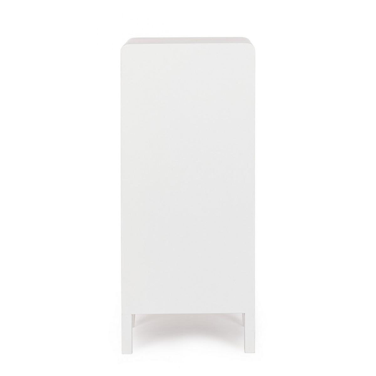 Cassettiera 5 Cassetti Charley Bianco-Naturale | Bizzotto