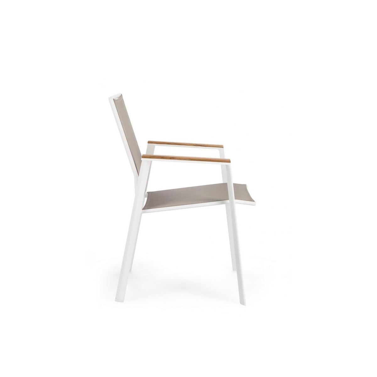 Sedia con Braccioli Cameron Bianco Gk50 | Bizzotto