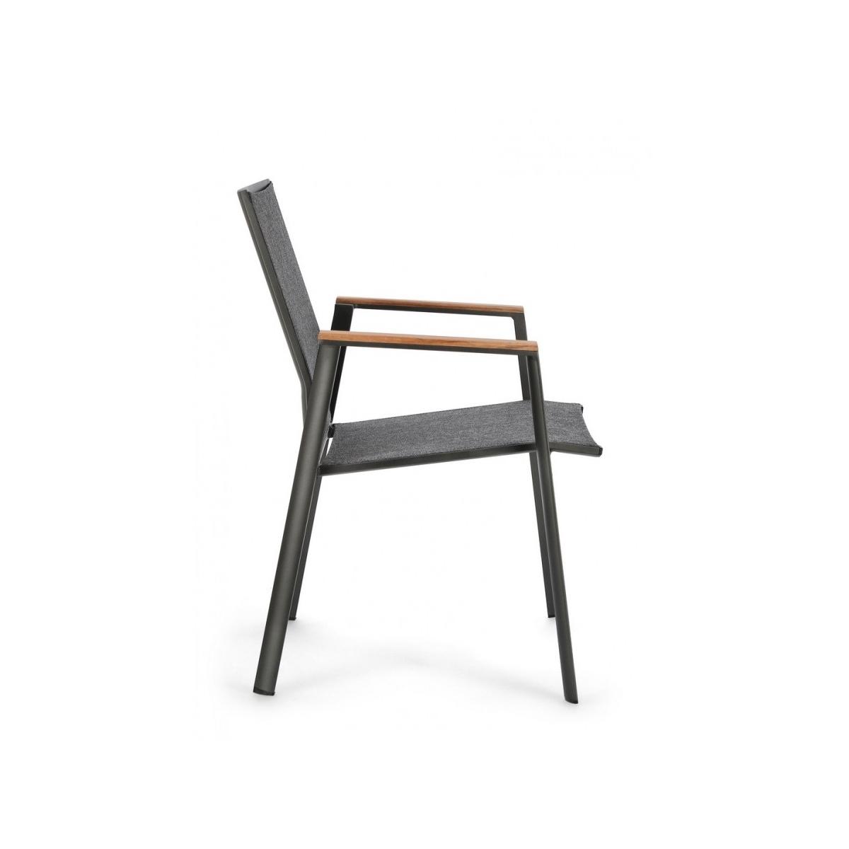 Sedia con Braccioli Cameron Antracite Gk52 | Bizzotto