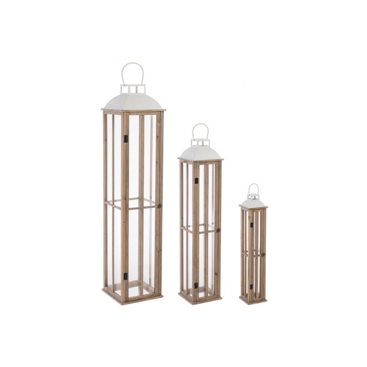 Lanterna Set pz.3 Shayra Nat-Bianco | Bizzotto