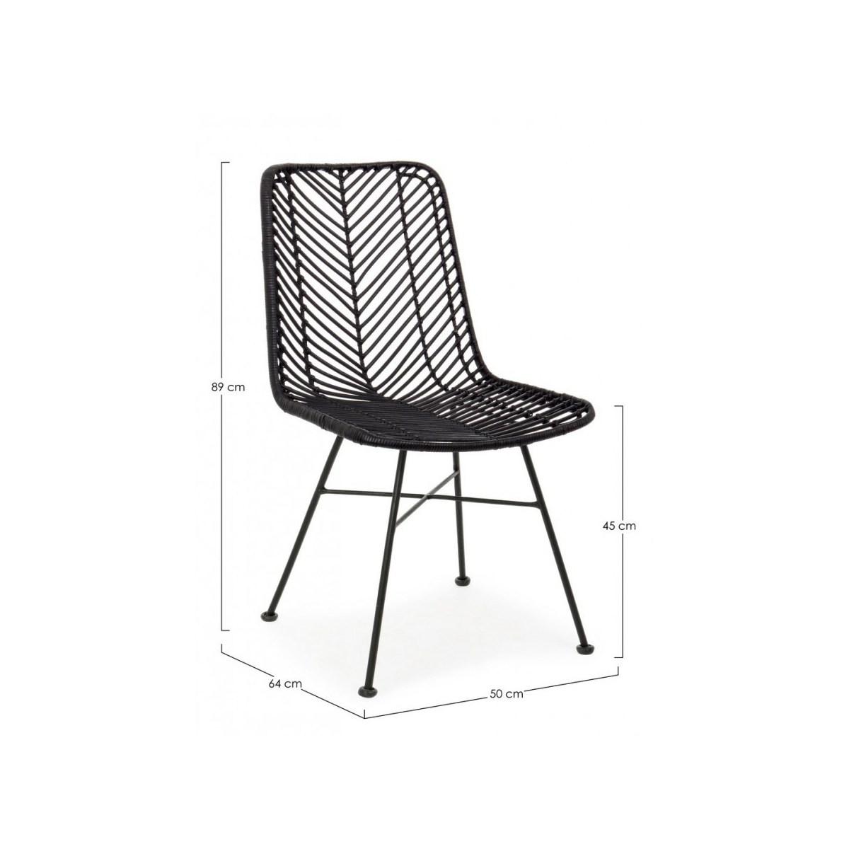 Sedia Lorena Nero | Bizzotto