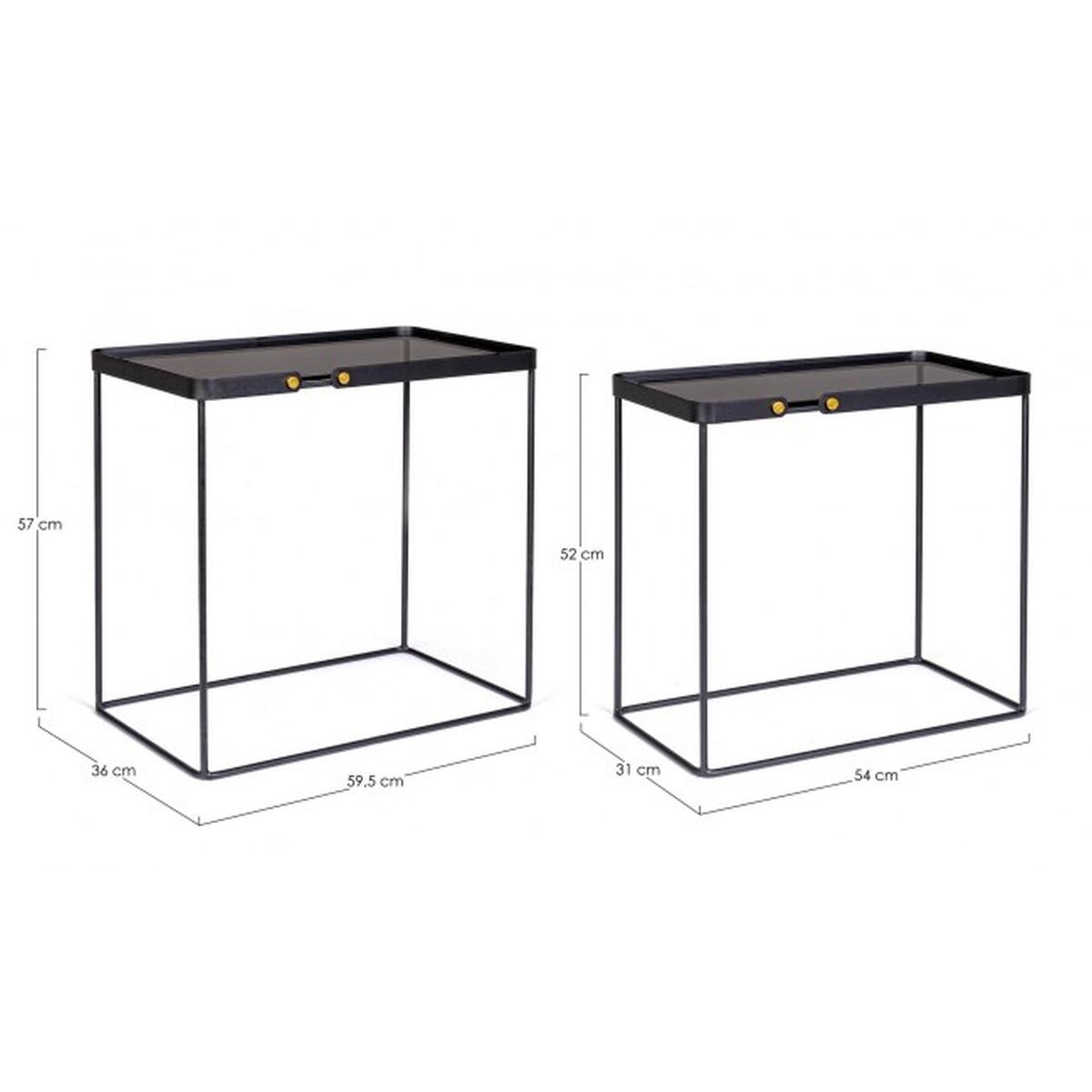 Tavolino Set pz.2 Zeina Rettangolare J88 | Bizzotto