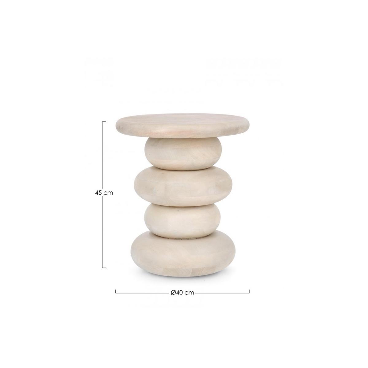 Tavolino Lopez Tondo cm.Ã?40 Naturale | Bizzotto