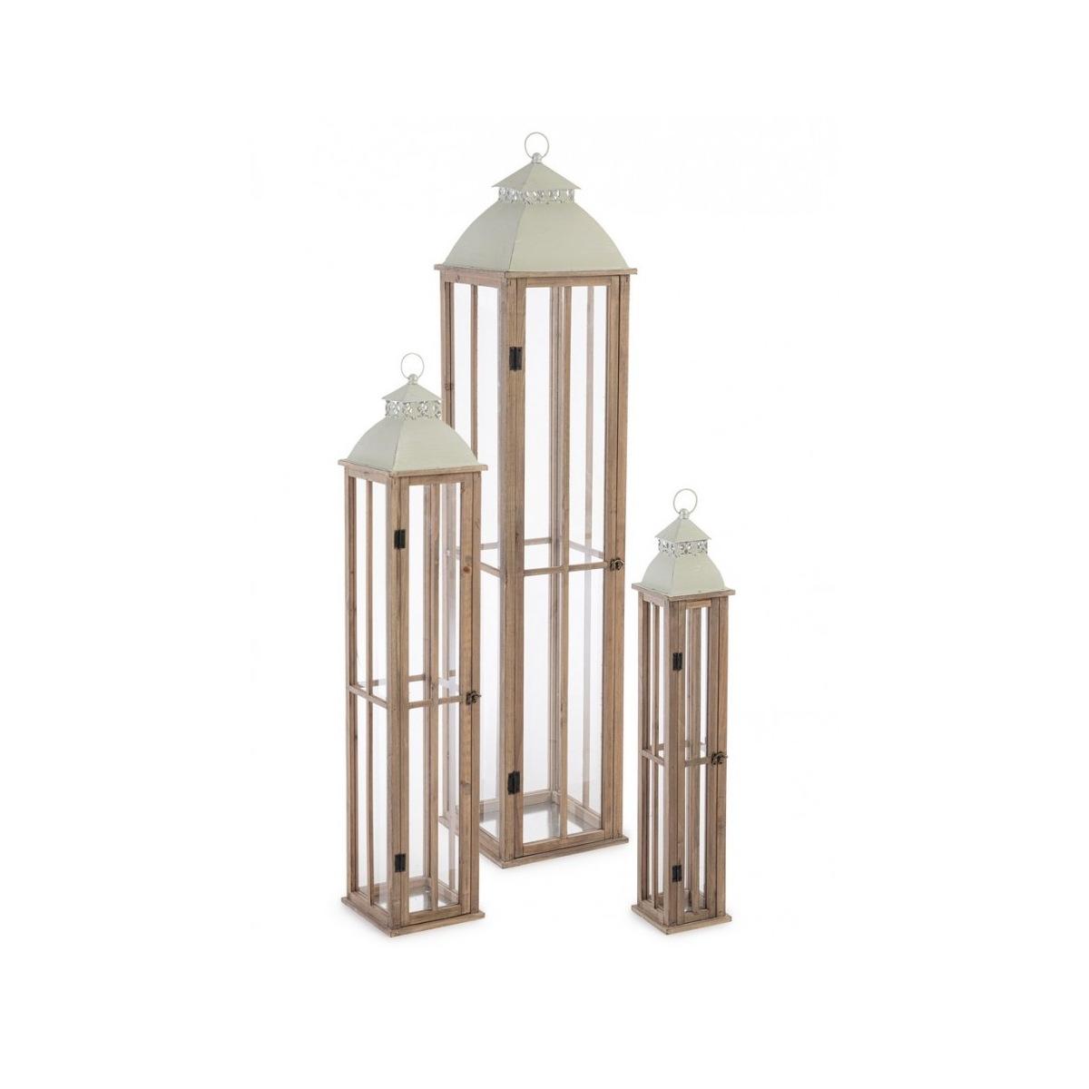 Lanterna Set pz.3 Valto Nat/Verde | Bizzotto