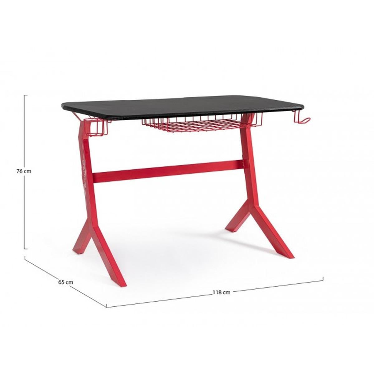 Scrivania Gaming Rosso-Nero | Bizzotto