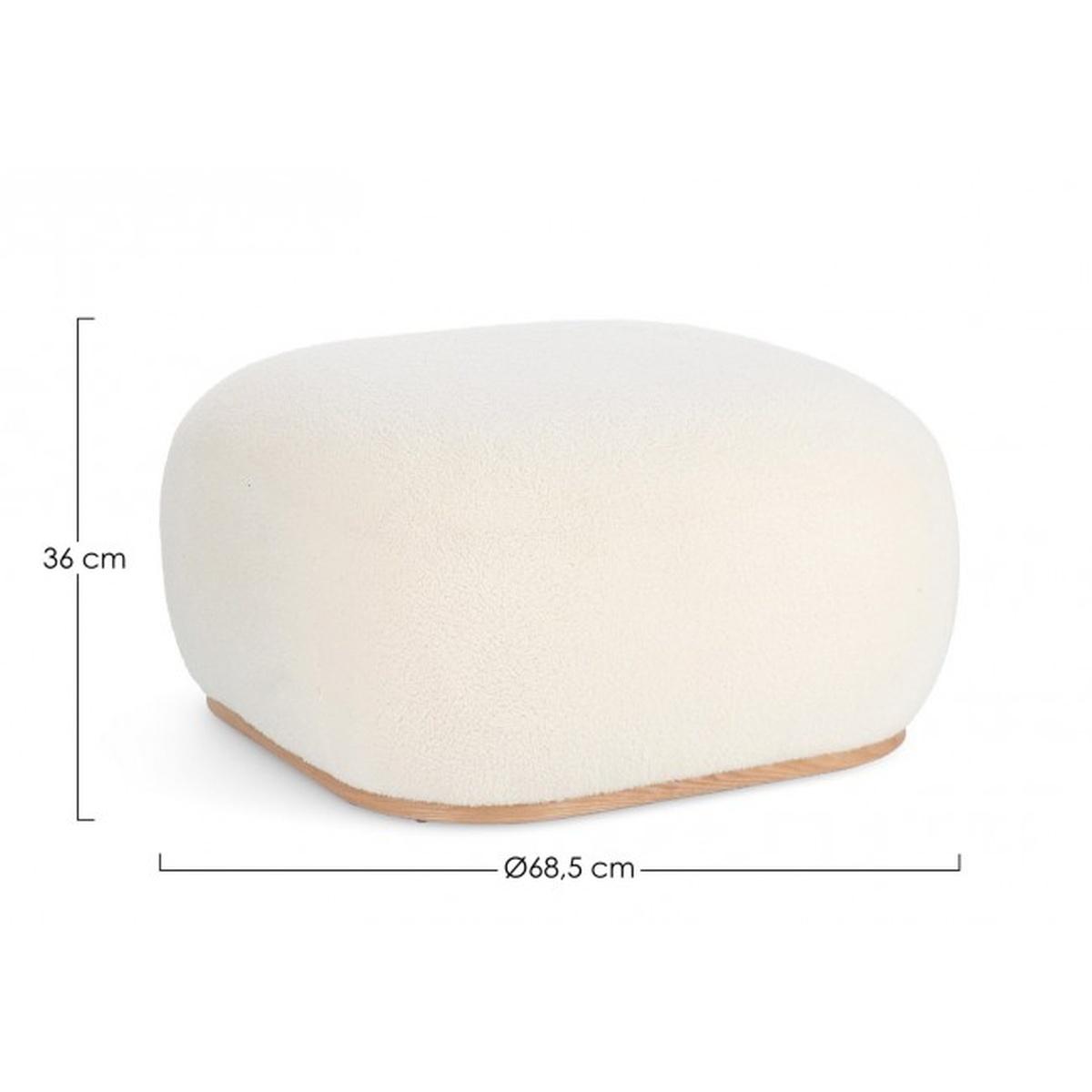 Pouff Miriana Quadro Bianco | Bizzotto