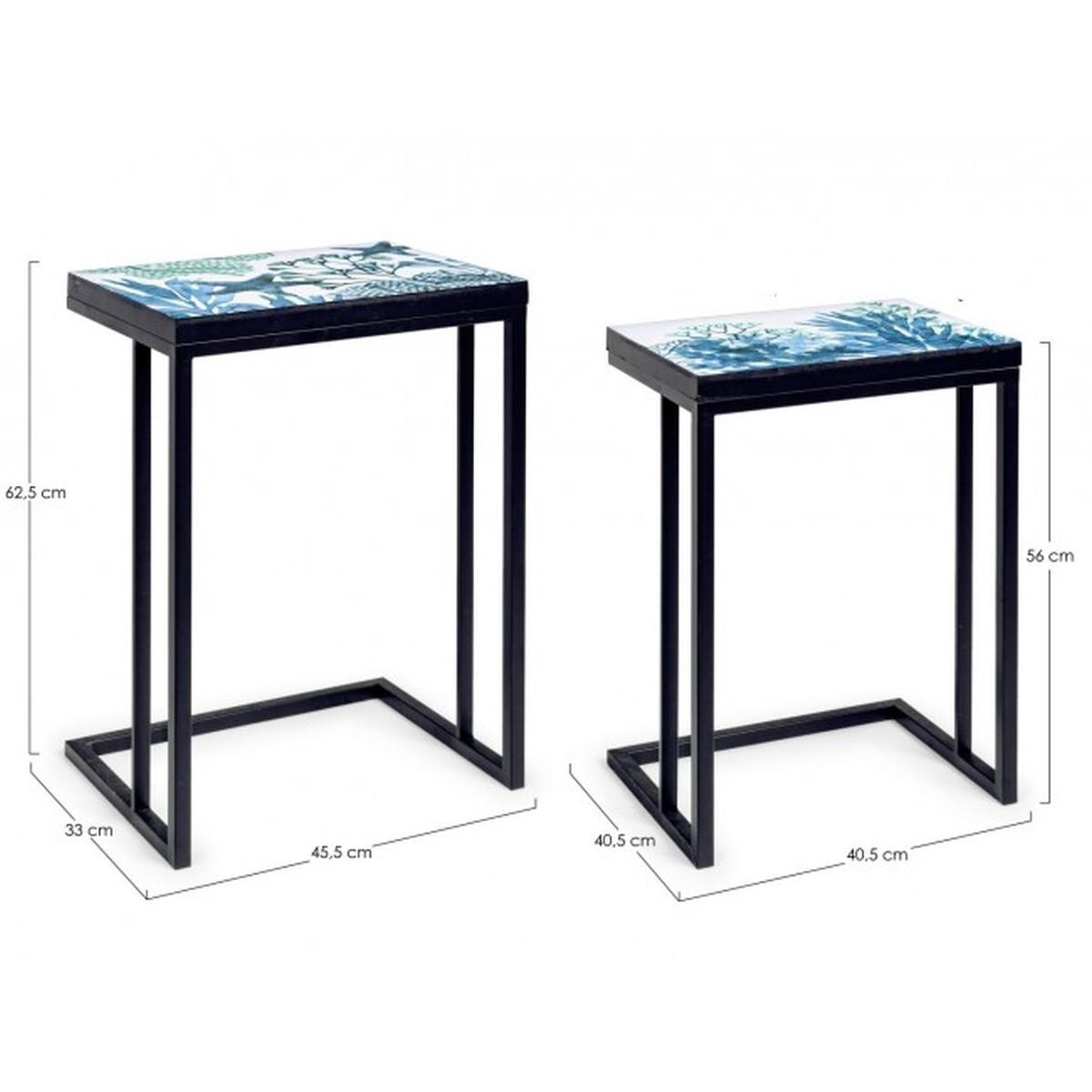 Tavolino Set pz.2 Reef K03 | Bizzotto