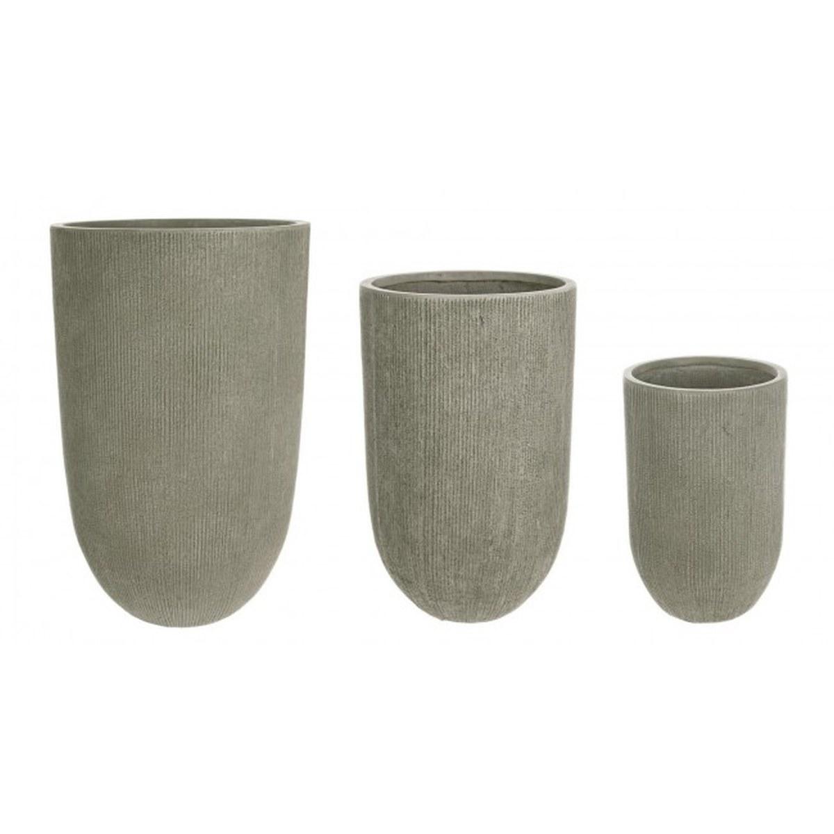 Portavaso Set pz.3 Brush Alto Salvia | Bizzotto