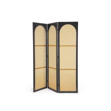 Paravento 3 Ante Josine Nero cm.150x180H | Bizzotto