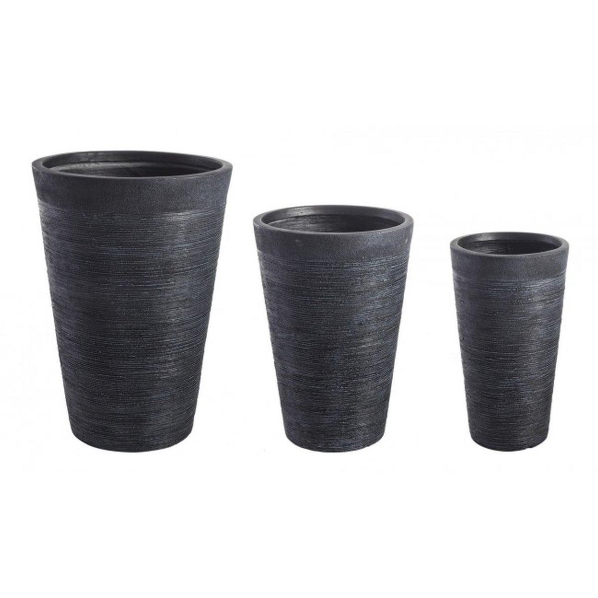 Portavaso Set pz.3 Graffiti To Nero Alto | Bizzotto