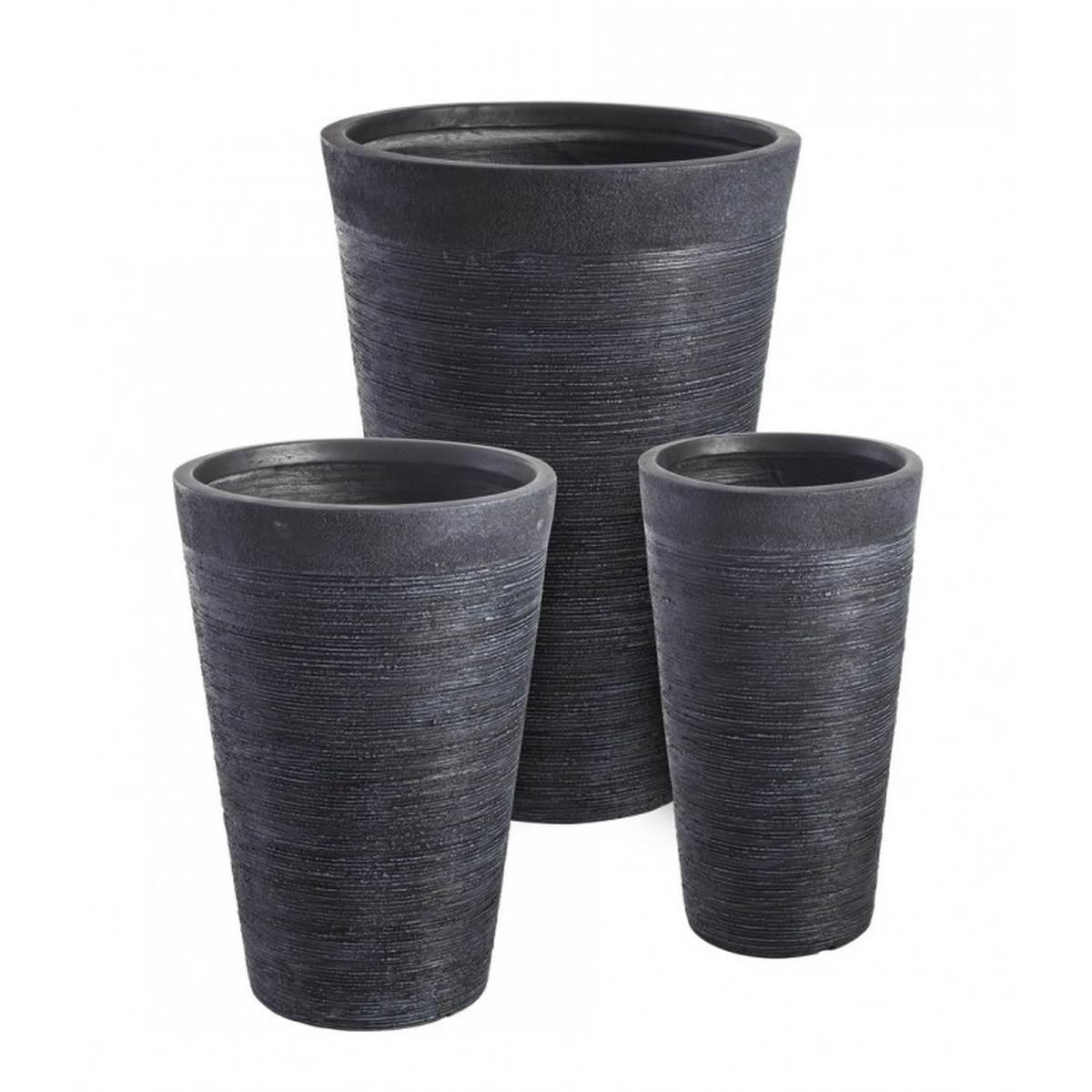 Portavaso Set pz.3 Graffiti To Nero Alto | Bizzotto