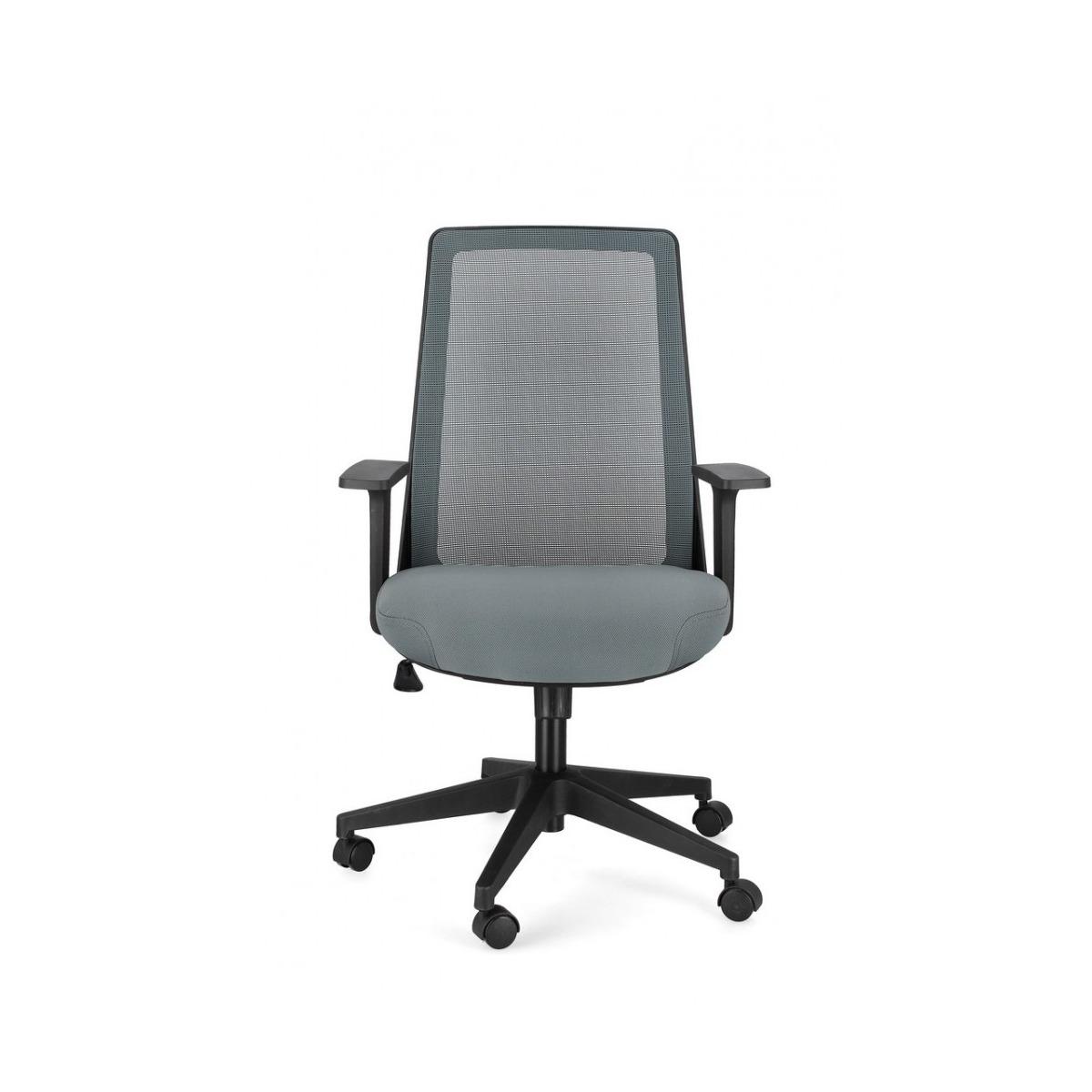 Sedia Poltrona Ufficio con Braccioli Wesley Grigio Scuro | Bizzotto