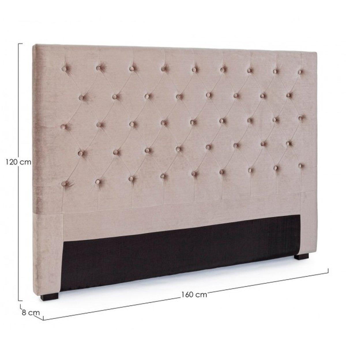 Testiera Letto Caspar Grigio Chiaro cm.160 | Bizzotto