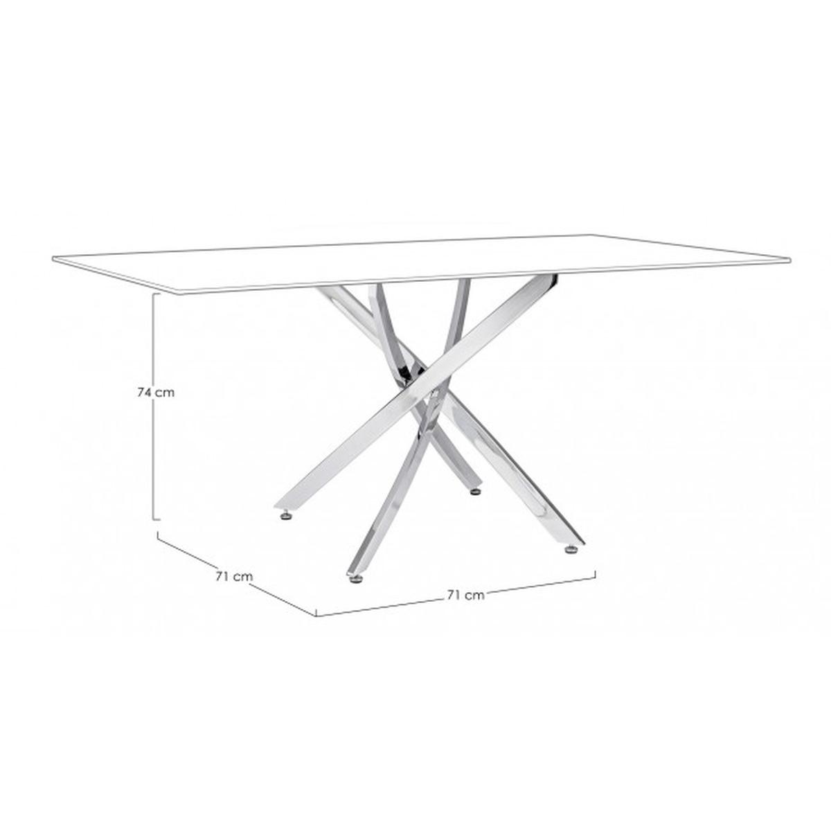 Base Tavolo George Cromo cm.160x90 | Bizzotto
