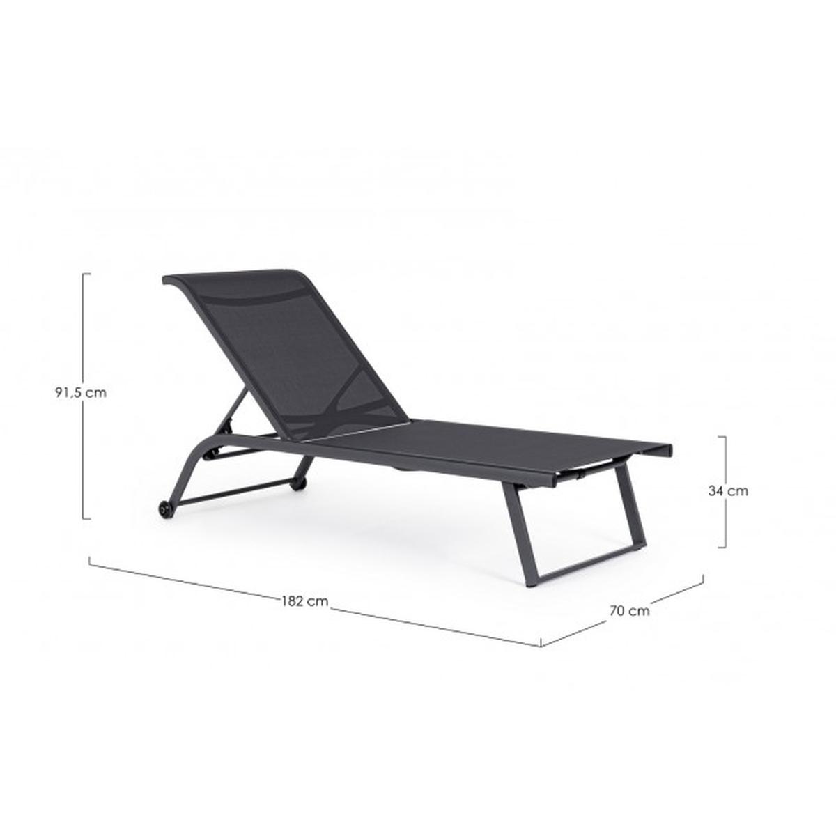 Lettino con Ruote Taylor Grigio Sc/Antrac | Bizzotto