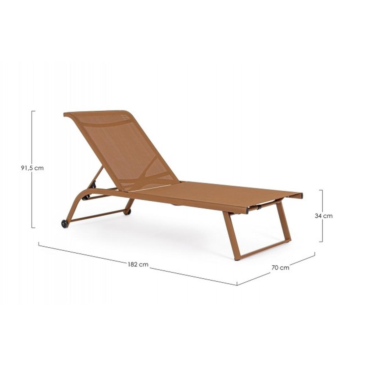 Lettino con Ruote Taylor Pecan | Bizzotto