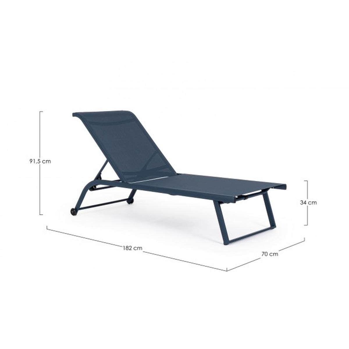 Lettino con Ruote Taylor Navy | Bizzotto