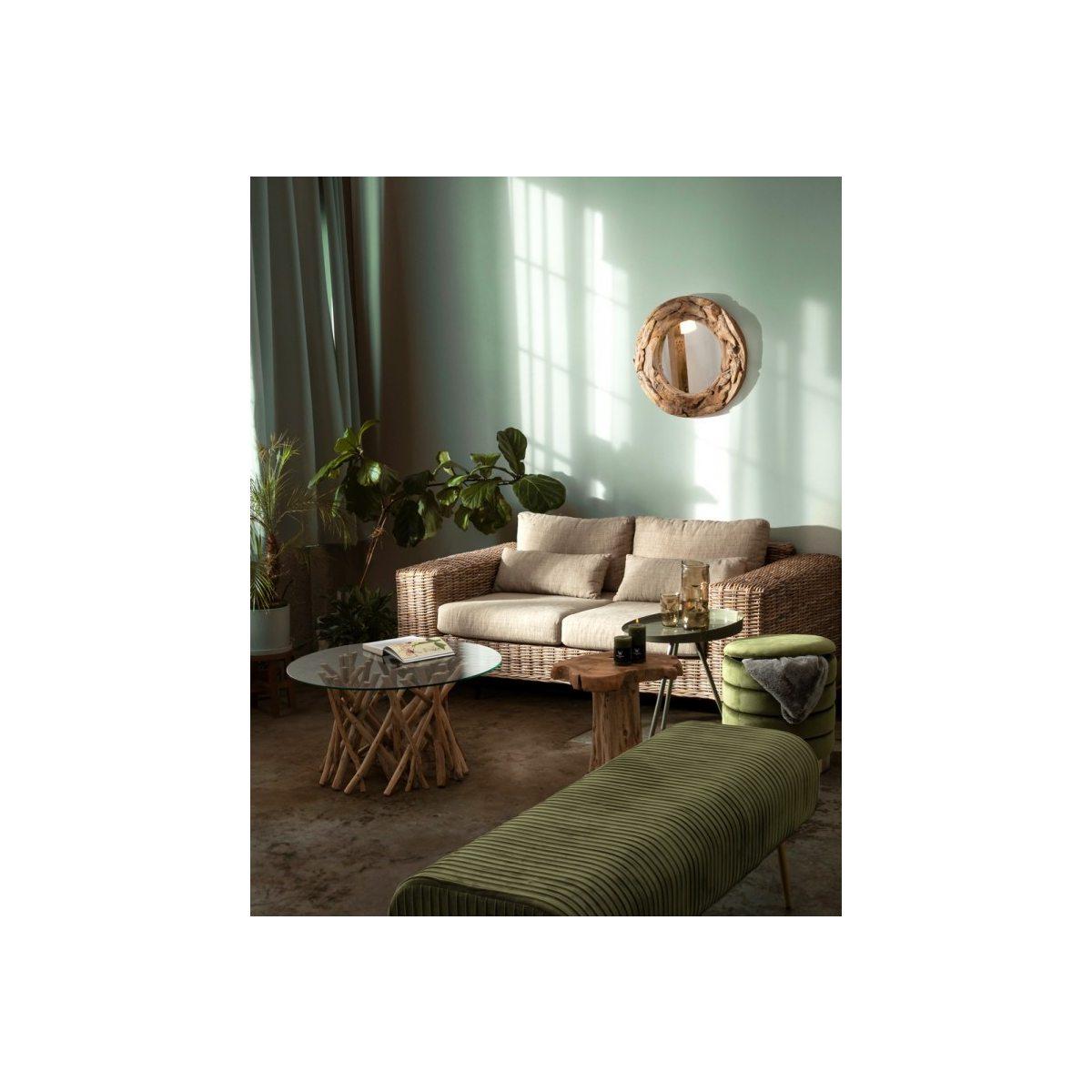 Tavolino con Vetro Samira Tondo cm.Ã?80 | Bizzotto