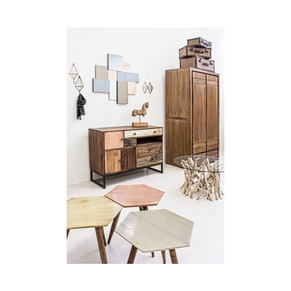 Tavolino con Vetro Samira Tondo cm.Ã?80 | Bizzotto