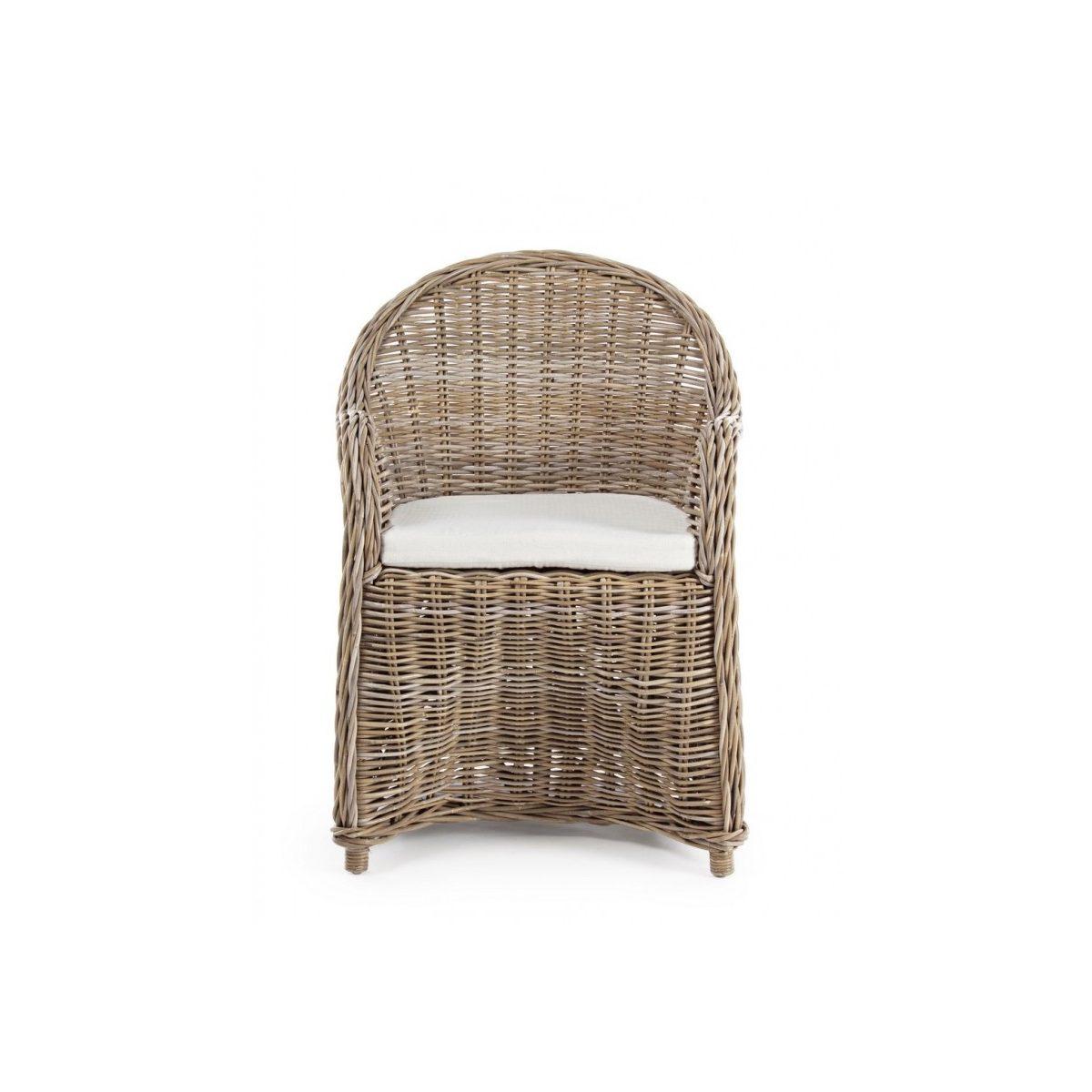 Poltrona con Cuscino Martin New Naturale | Bizzotto