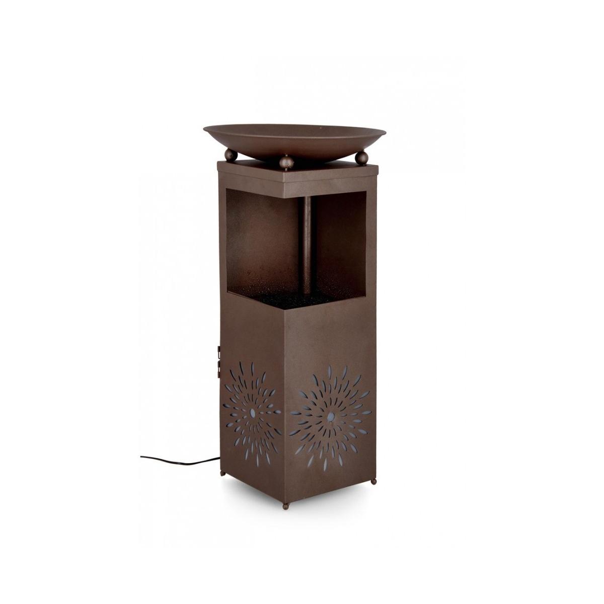 Fontana Yuki Rettangolare Marrone 40,5x78H con LED | Bizzotto