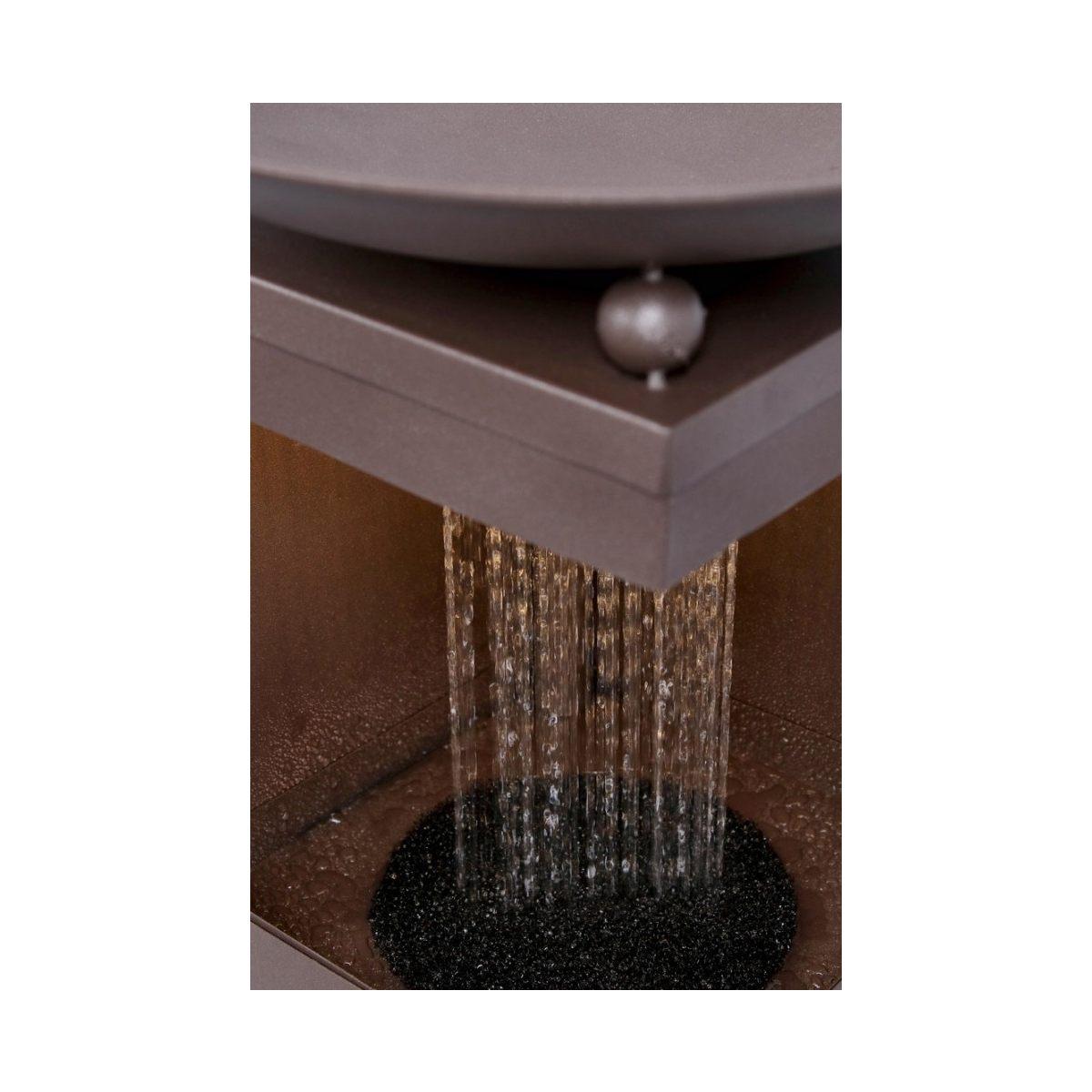 Fontana Yuki Rettangolare Marrone 40,5x78H con LED | Bizzotto