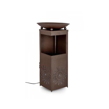 Fontana Yuki Rettangolare Marrone 40,5x78H con LED | Bizzotto