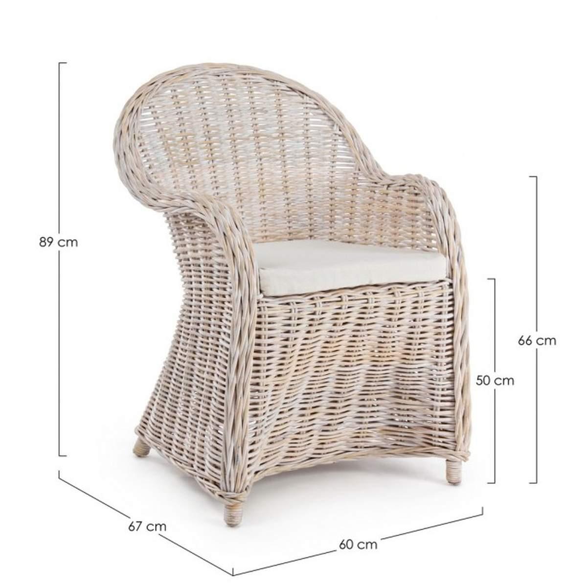 Poltrona con Cuscino Martin New Bianco | Bizzotto