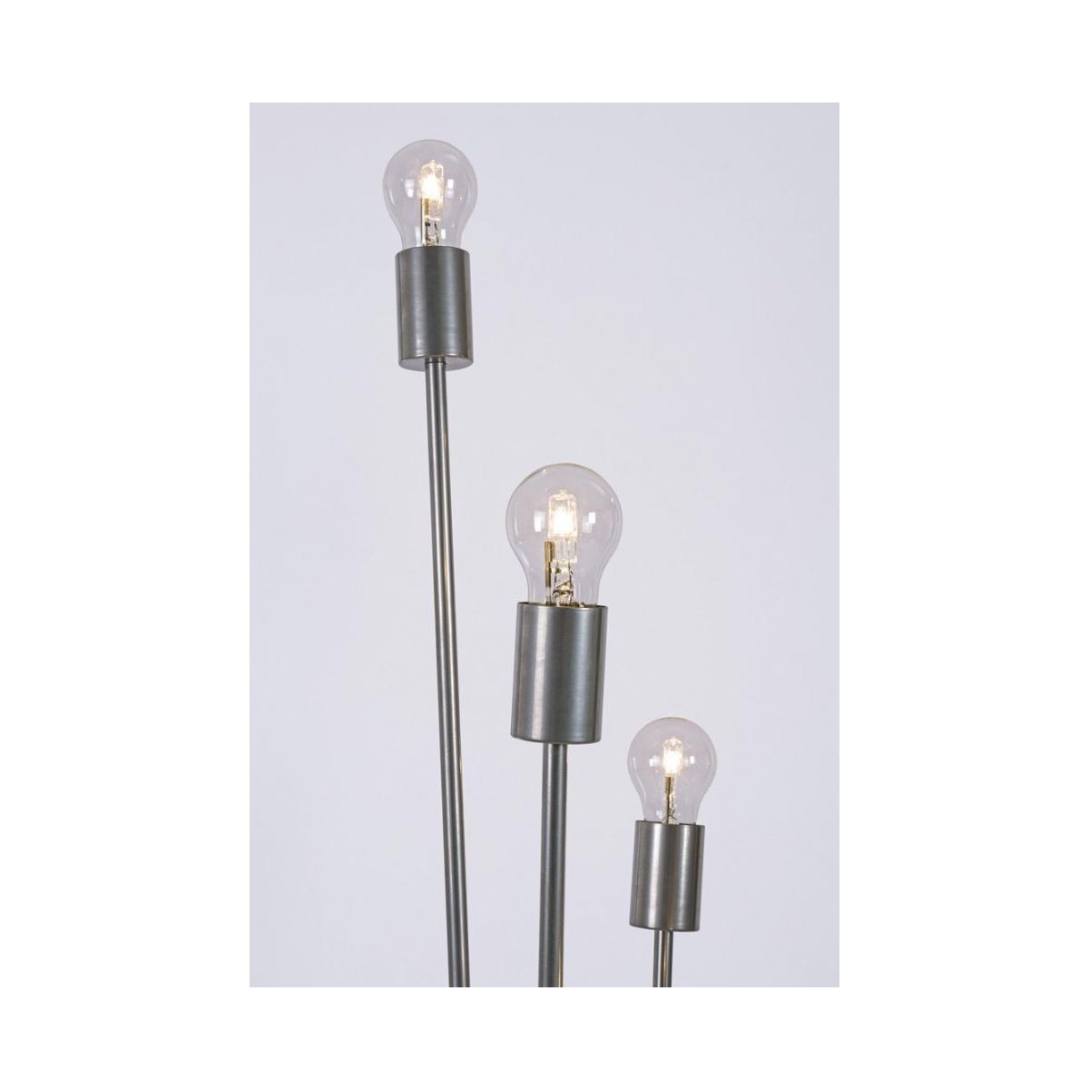 Piantana Fiaccola 5Luci Argento cm.H155 | Bizzotto