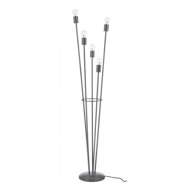 Piantana Fiaccola 5Luci Argento cm.H155 | Bizzotto