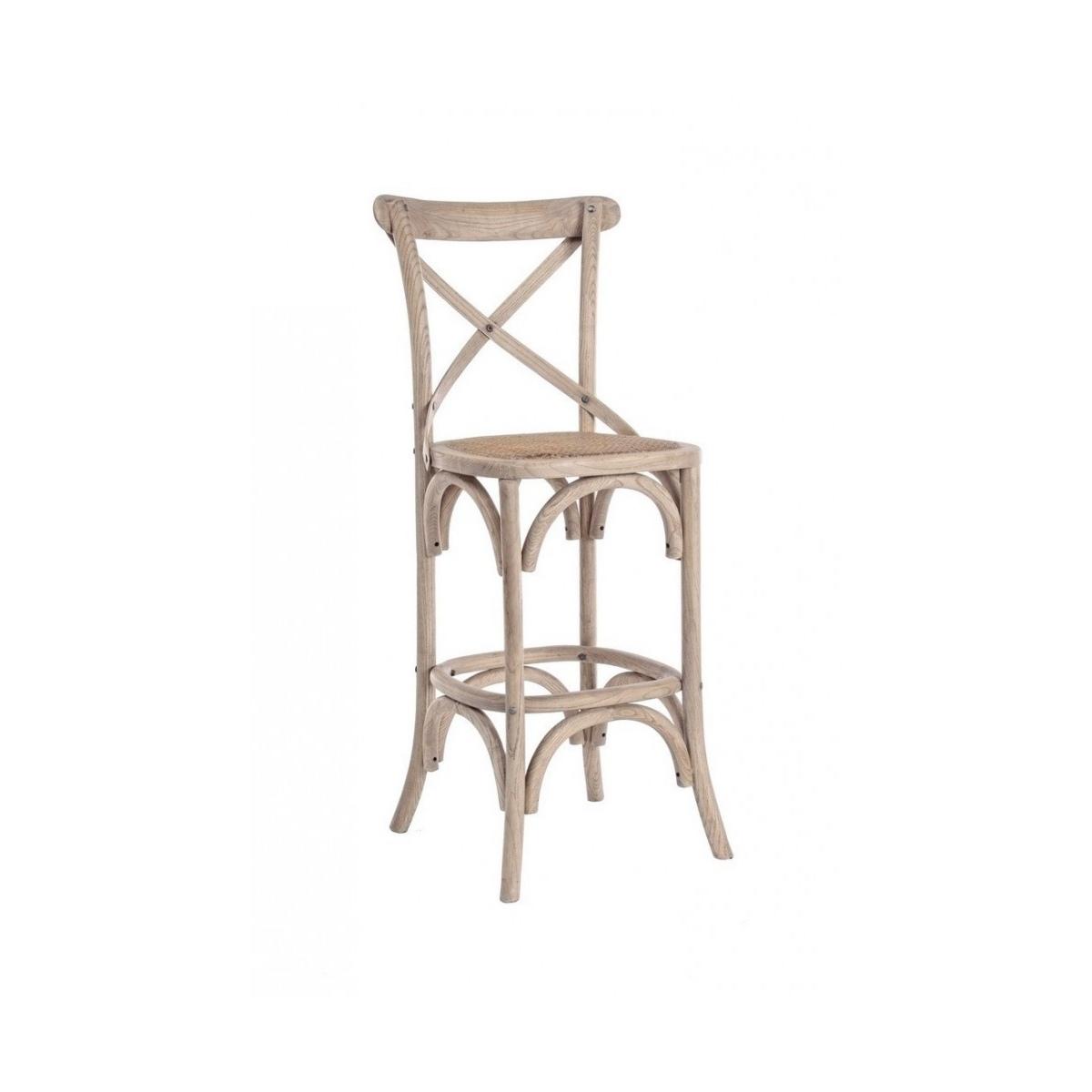 Sgabello Bar Cross Grigio Naturale | Bizzotto