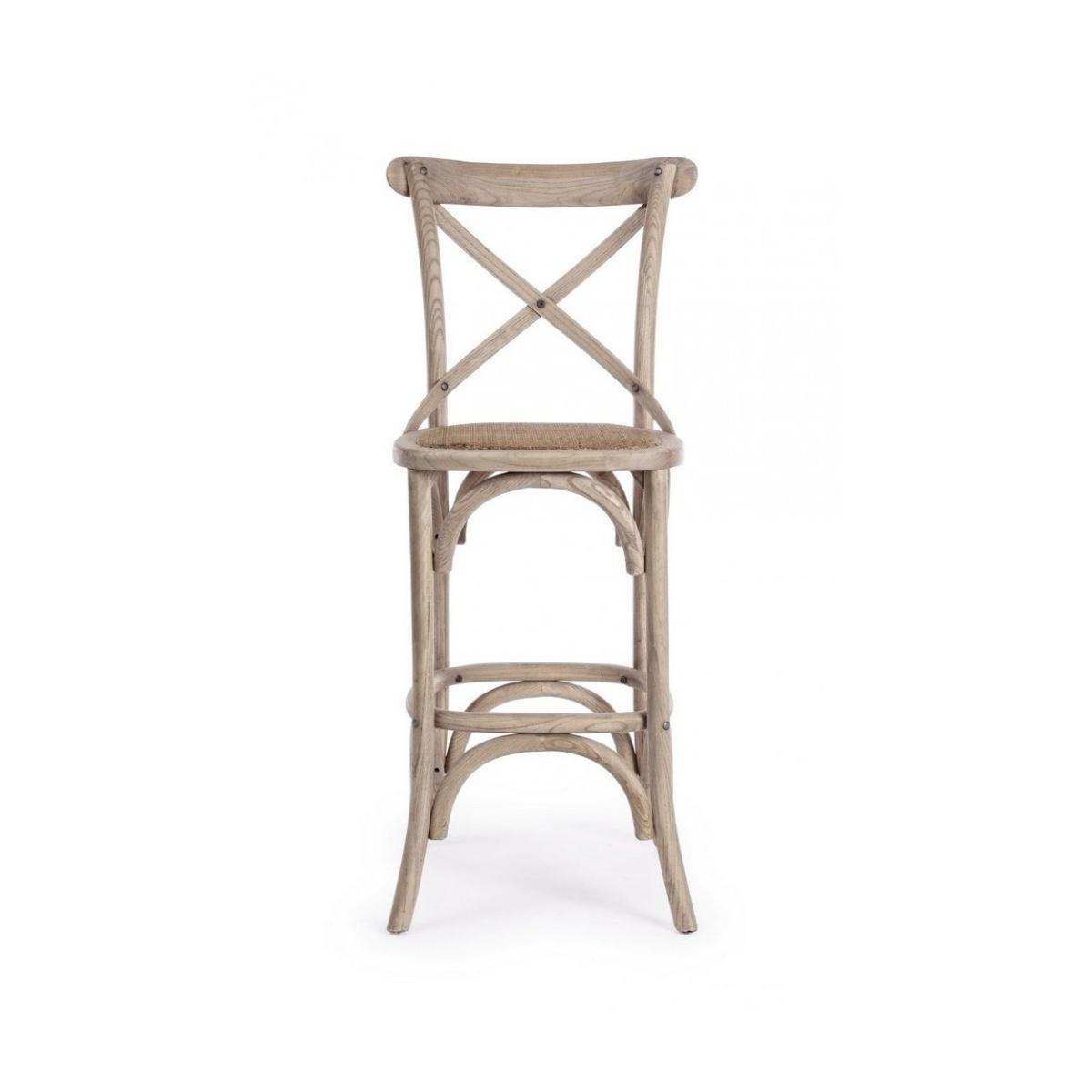 Sgabello Bar Cross Grigio Naturale | Bizzotto