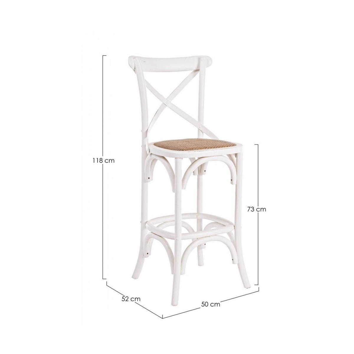 Sgabello Bar Cross Bianco | Bizzotto