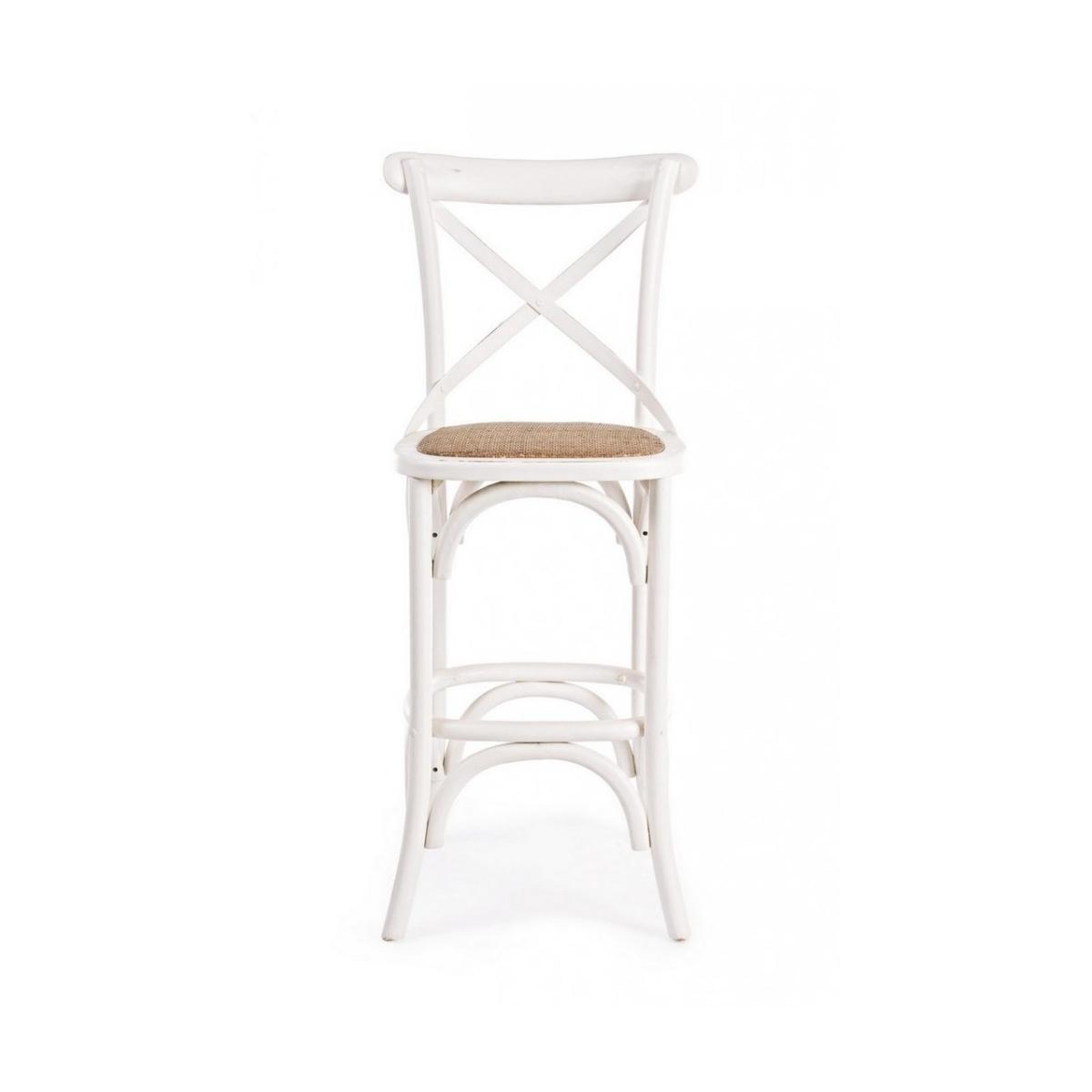Sgabello Bar Cross Bianco | Bizzotto