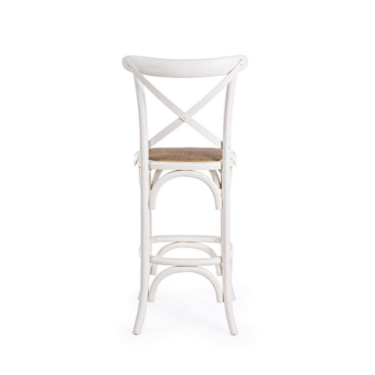 Sgabello Bar Cross Bianco | Bizzotto