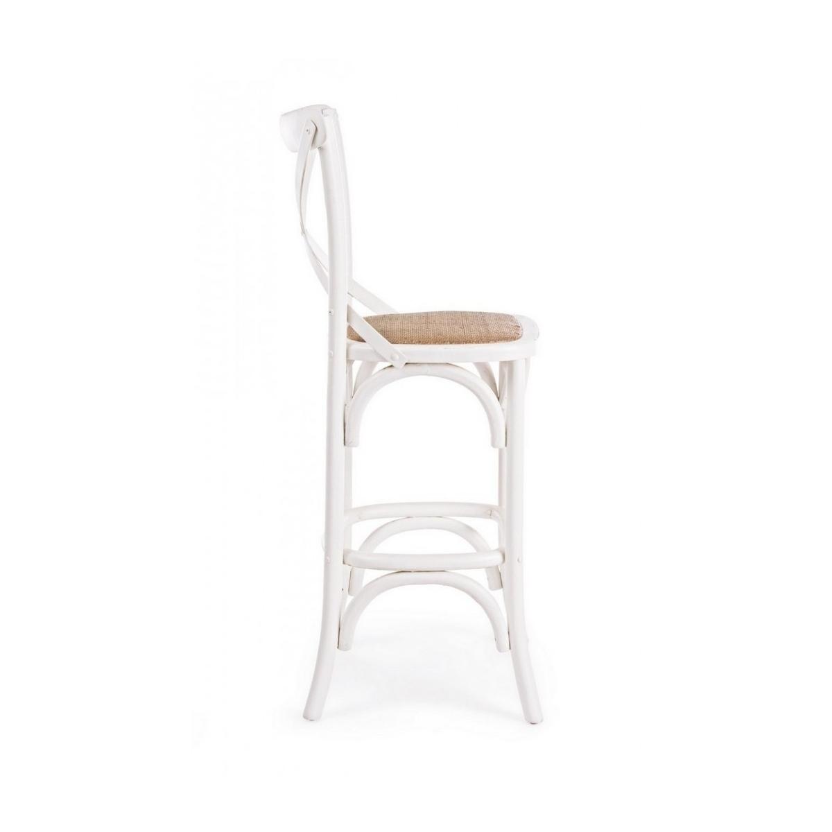 Sgabello Bar Cross Bianco | Bizzotto