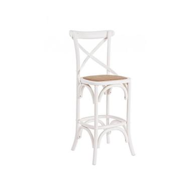 Sgabello Bar Cross Bianco | Bizzotto