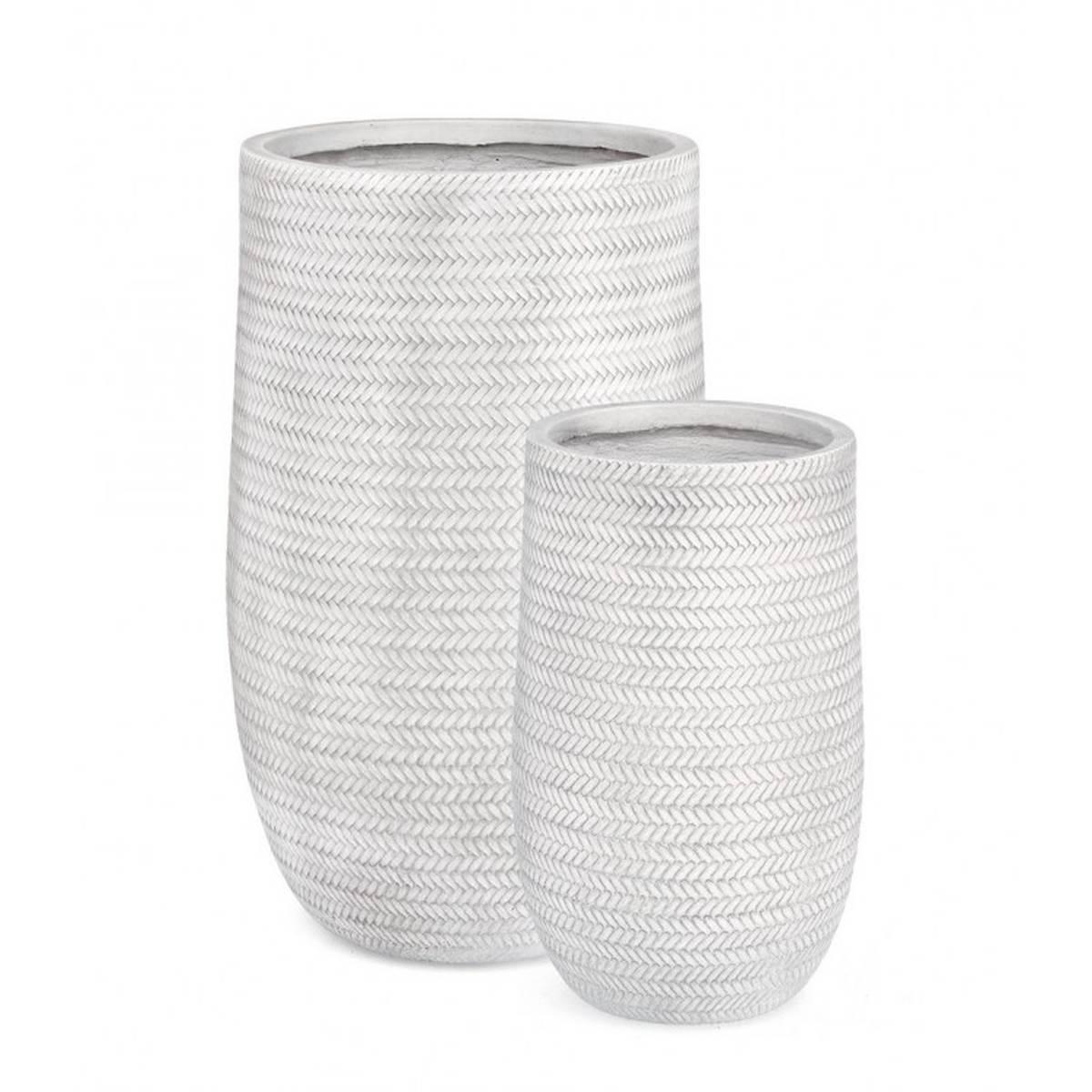 Portavaso Set pz.2 Tressage To Alto Bianco | Bizzotto