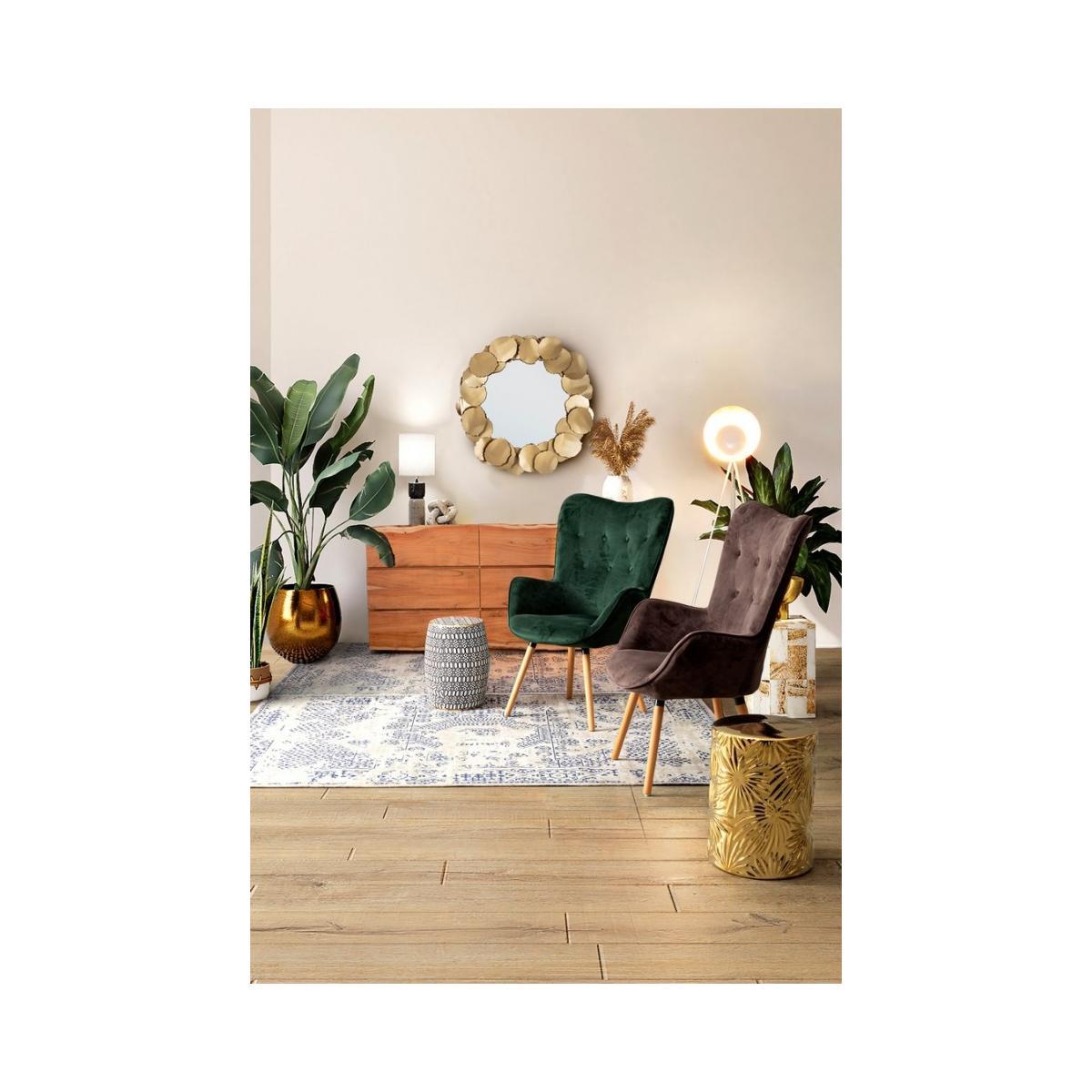 Poltrona Juliet Velvet Verde Bosco | Bizzotto