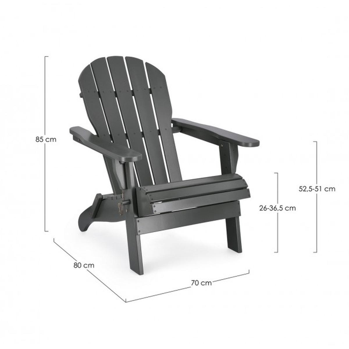 Poltrona Pieghevole Filadelfia Grigio | Bizzotto