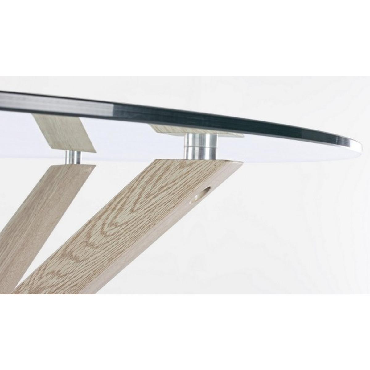 Tavolo May Gamba Naturale Tondo cm.Ã?114 | Bizzotto